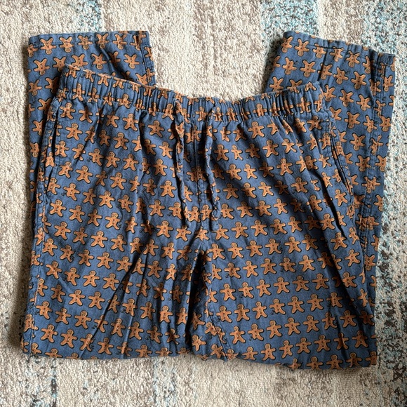 J. Crew Flannel Gingerbread Man Pajama Pants Size Medium - Picture 2 of 4